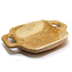 Misa z drewna tekowego Patera z uszami 40x30cm